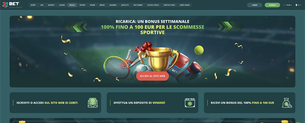 22Bet Scommesse da cellulare